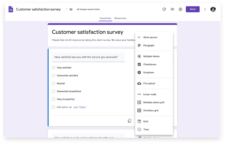 customer Satisfaction Survey form